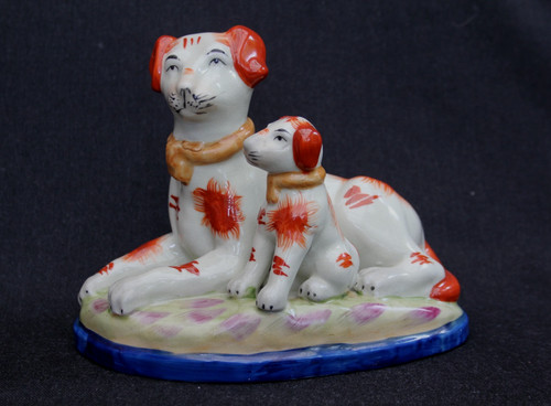 Old vintage staffordshire - vintage, dog