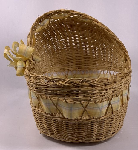 Wicker doll bassinet cradle - doll,