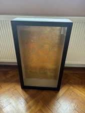 Black Display Cabinet with Glass Door and Gold Back Display Cabinet