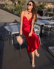 Zara Women Midi Slip Dress