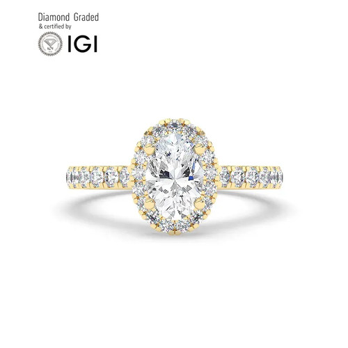 Oval diamond engagement ring - oval,