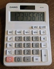 Casio MX-8B 8-Digit Solar Desktop Calculator - White