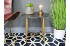 Side table marble top grey - side,