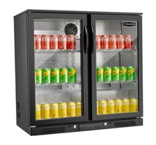 2 HINGED DOOR BAR FRIDGE UNDERCOUNTER BOTTLE COOLER NEW £499 DELIVERED FREE!