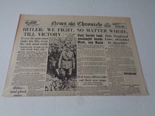 Ww2 wartime newspaper news - ww2,