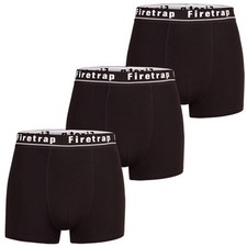 Firetrap Mens 3 Pack Designer Boxer Shorts Boxers Underwear Stretch Cotton Brief