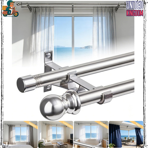 Double curtain poles 5 - double, 2.5