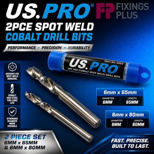 2pce hss spot weld cobalt - hss,