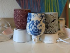 Scentsy Wax Melt Plug In And 2 Table Warmers Blue Birds  Pink Glitter Tie Dye