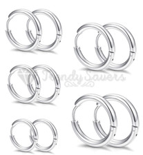 PAIR Silver Titanium Steel