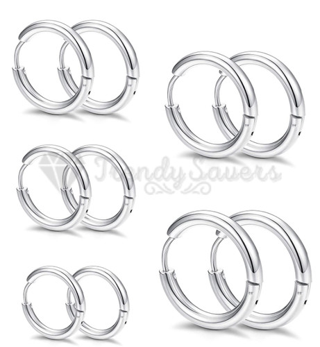 Pair silver titanium steel - pair,