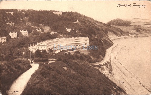 Meadfoot torquay postcard - postcard, to