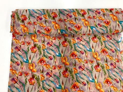 Georgette floral fabric - georgette,
