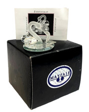 MAYFAIR CRYSTAL SWAN & CYGNET A MOTHER'S LOVE SUNCATCHER BOX & CERTIFICATE