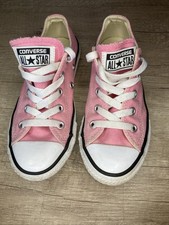 Size UK 13 - Converse  All Star Low Pink Infants Girls Trainers Shoes