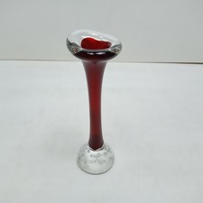 Vintage Ruby Red Art Glass Bud