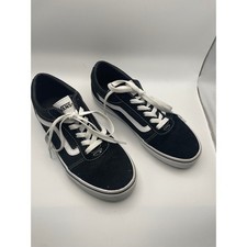 Vans Ward Low Top Sneakers Youth Size 5 Black White Classic Skate Shoes
