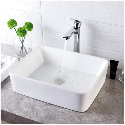 Modern white rectangular - 19",
