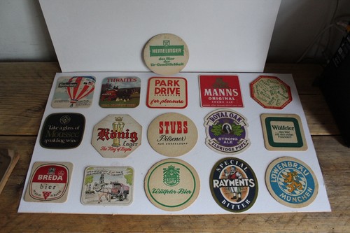 Vintage beer mats joblot x16 - beer,