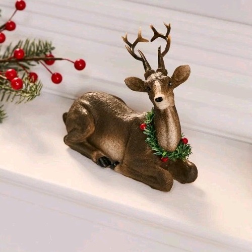 Reindeer christmas mantlepiece - christmas,