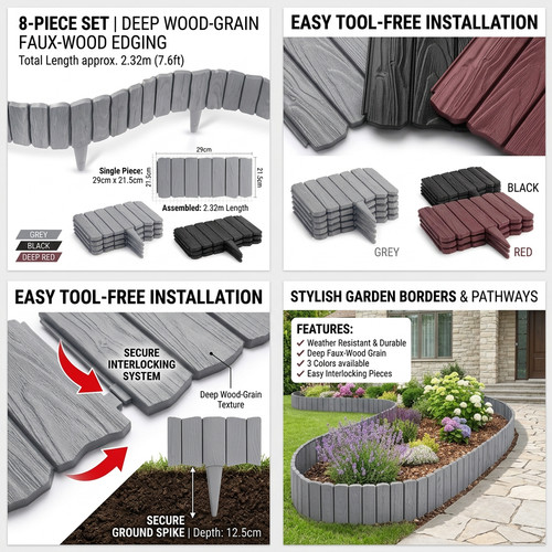 22cm high brick - brick, lawn