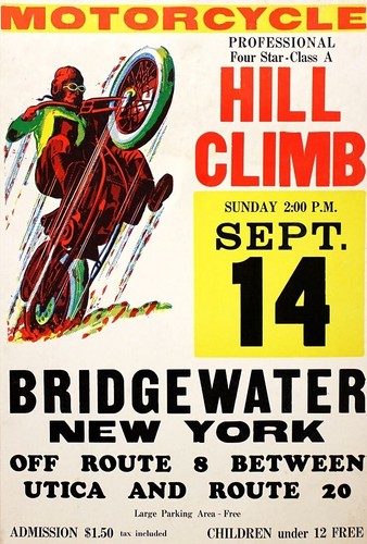 Vintage motorcycle hill climb - vintage,