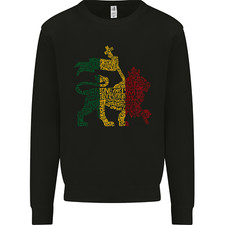 Rasta Lion Jamaica Reggae Music Jamaican Kids Sweatshirt Jumper