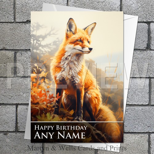 Red fox birthday - red,