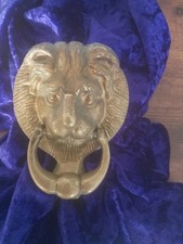 Solid Brass Lion Head Door Knocker