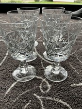 Vintage Royal Brierley Crystal Wine Glasses Set of 6. Excellent condition.