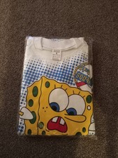 SpongeBob Shorts Sleeve T-shirt Kids Unisex Pyjamas Out Door Size 6-8 Years Old