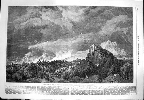 Original old antique print - antique,