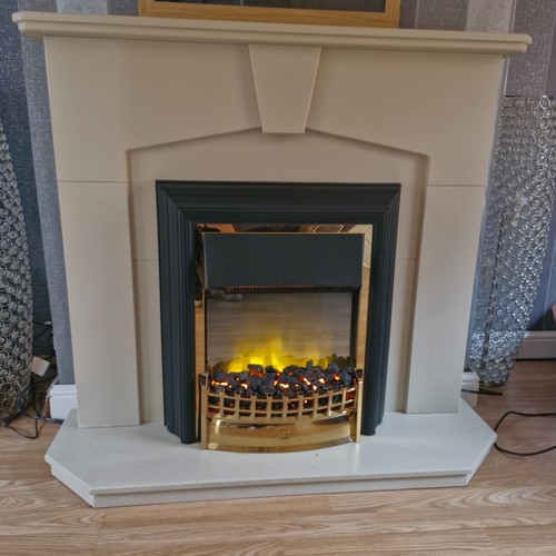 Electric fire with cream - fire,