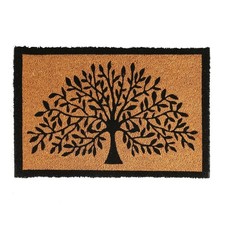 Coir Rug Doormat Non Slip Tree