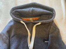 superdry mens blue marl hoodie XS