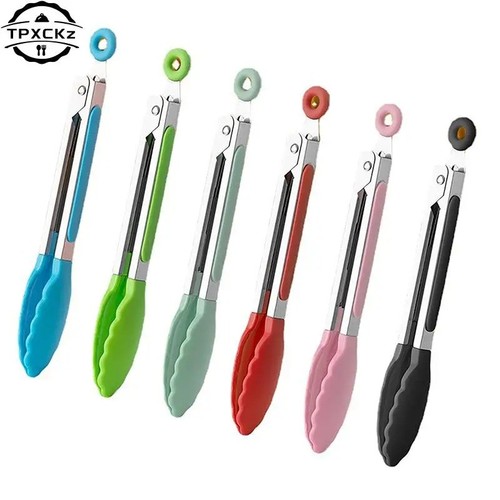 Silicone bbq tongs stainless - bbq,