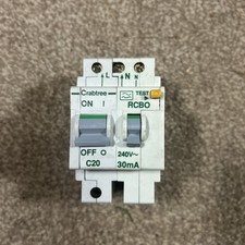 Crabtree Polestar C20 32A 30mA Double Pole RCBO BS3871