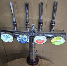 4  Way Beer Pump/ Beer Font / Pub /Bar /Mancave/Brixton/Amstel/Inchs/Somersby
