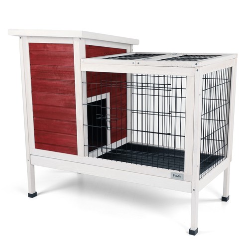 Wooden rabbit hutch - rabbit, tier