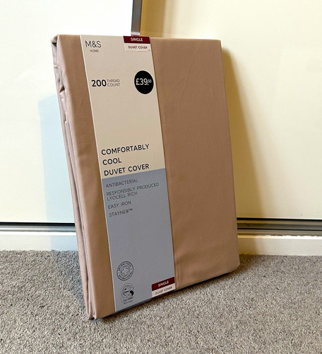 Single duvet cover dusky - m&s,