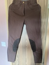 Ariat Olympia Brown Suede Knee Patch Breeches 28L