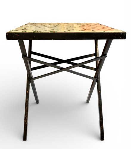 Vintage folding table with - table,