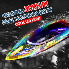 12+ 42CM LARGE RC Boat Electric High-Speed JJRC S15 Toy with Colorful LED Light 