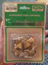 Vintage French Spain Set 10 Curtain Rings Vintage clip on curtain holders 1.5" T