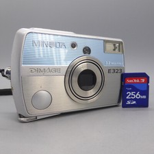 Minolta Dimage E323 3.2MP Compact Digital Camera Silver Tested
