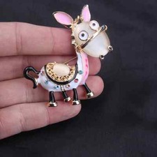 1pc Women Men Donkey Brooches Fashion Animal Pins Jewelry