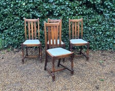 VINTAGE ANTIQUE OAK HIGH BACK