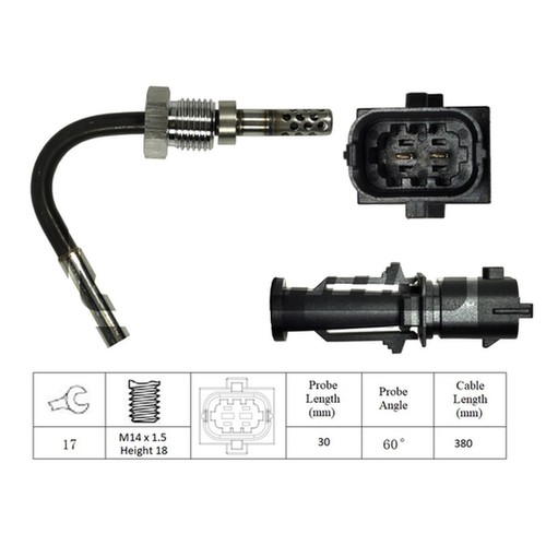 Exhaust temperature sensor for - temperature,