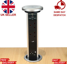 Automatic Motorised PopUp Plug Socket, Wireless Charger For Kitchen Or Office