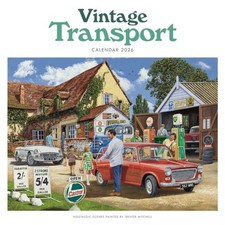 Vintage Transport Trevor Mitchell 2026 Wiro Wall Calendar Official